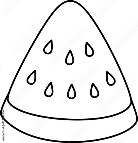 watermelon cartoon lineart