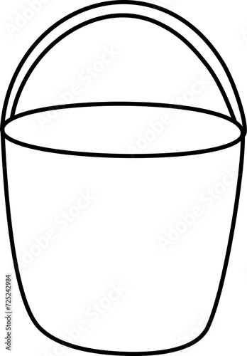 bucket cartoon lineart