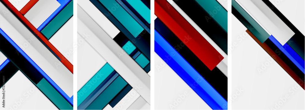 Minimal lines and color stripes poster abstract backgrounds. Vector illustration For Wallpaper, Banner, Background, Card, Book Illustration, landing page