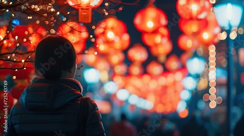 Lanterns are a symbol or identity of the Chinese nation during Chinese New Year celebrations, imlek photo