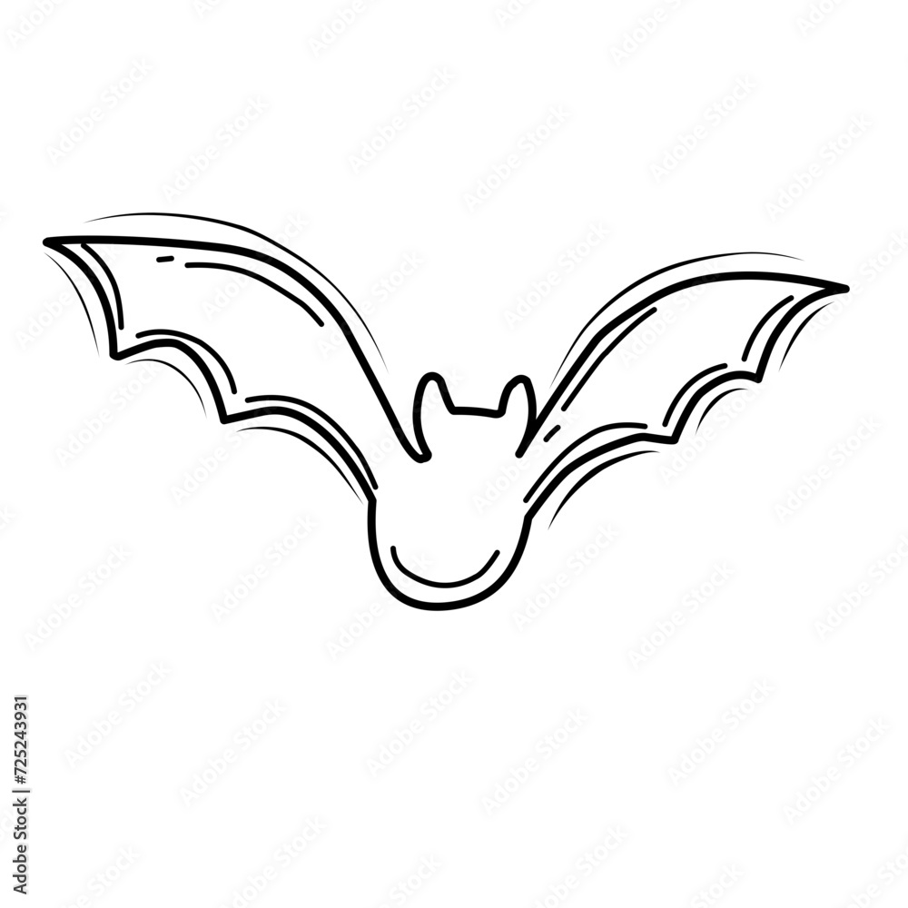 Fototapeta premium Hand Drawn Bat Doodle 