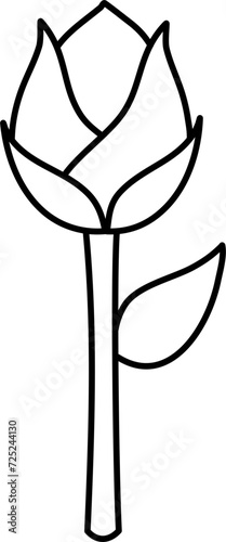 tulipe cartoon lineart