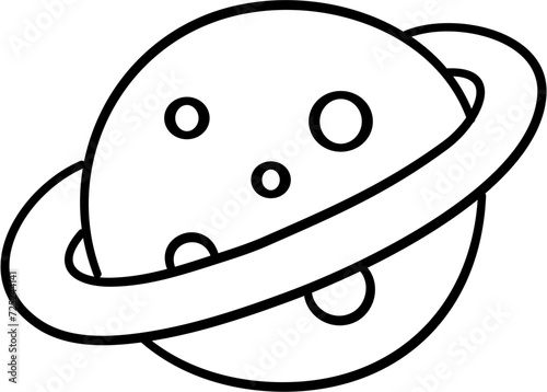 planet cartoon lineart