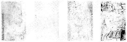 Vector grunge overlay. Retro vintage background collection. Hand drawn abstract texture set