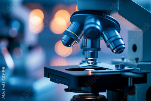 Scientific Discovery: Advanced Microscope in a Modern Laboratory Setting