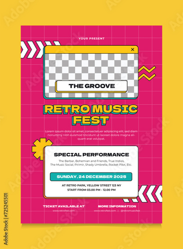 Retro Music Event Design Poster