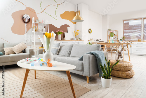 Interior of room decorated ...