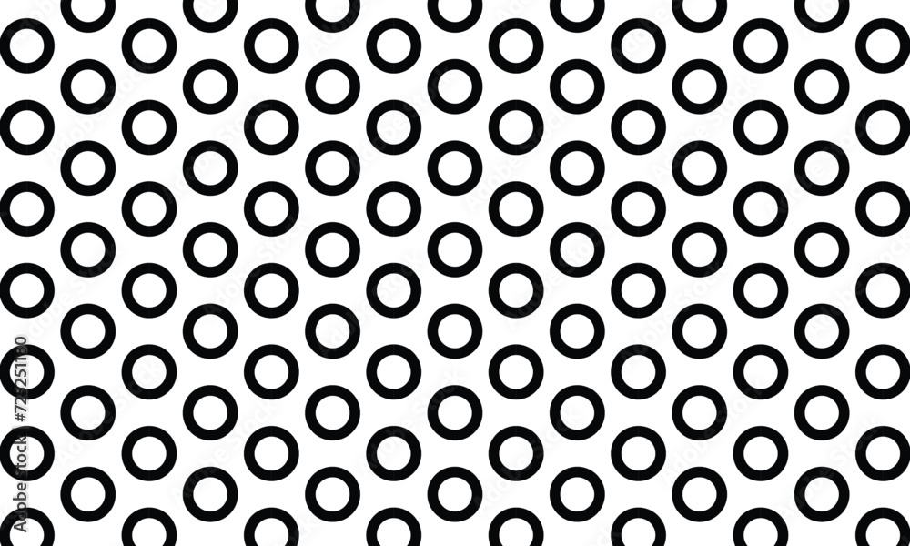 abstract repeatable black circle pattern art.