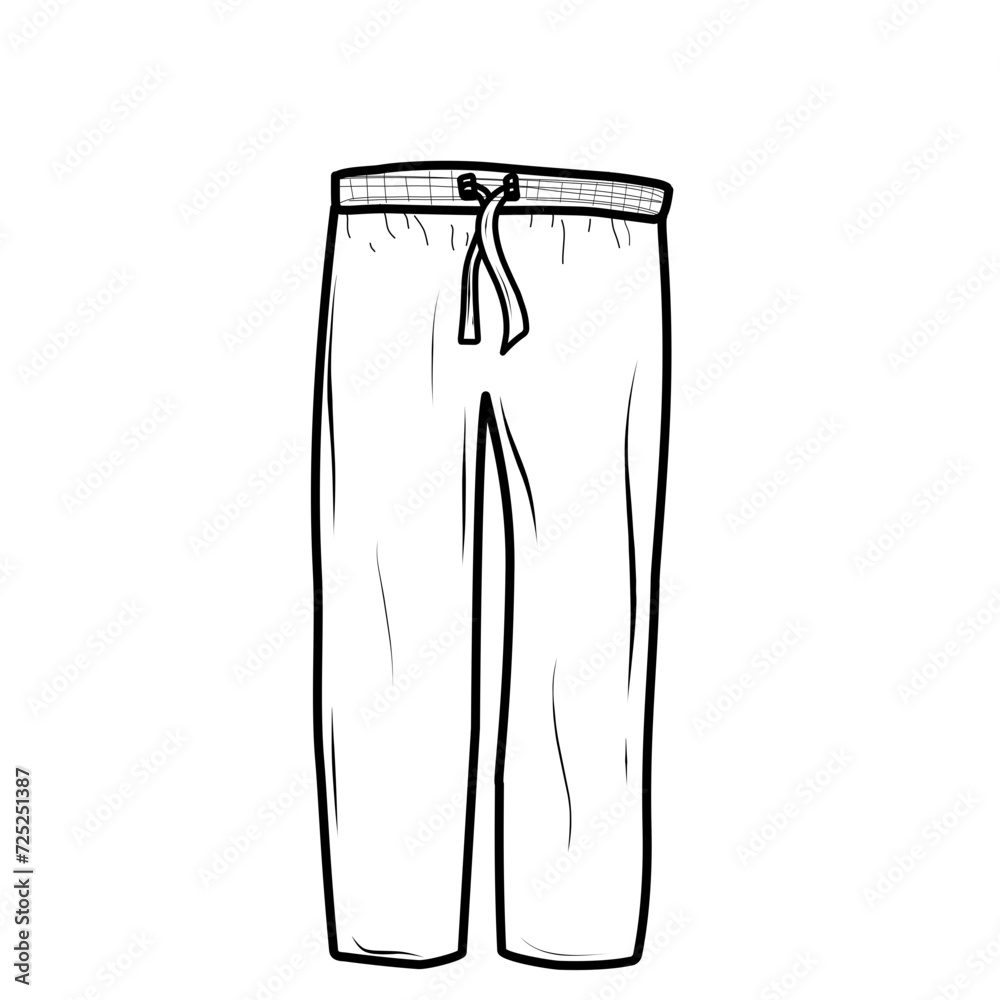 Hand Drawn Pajama Pants Doodle Hand Drawn Pajama Pants Doodle
