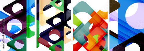 Abstract background set, showcasing a dynamic interplay of triangles. Fusion of modern design and geometric allure