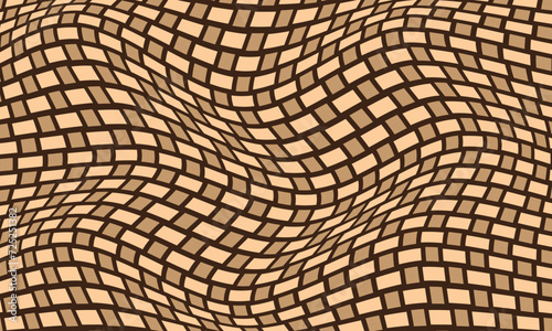 abstract repeatable seamless brown rectangle wave pattern.