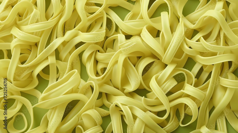 Pasta background, spaghetti abstract geometric pattern. Light green poster. generative ai