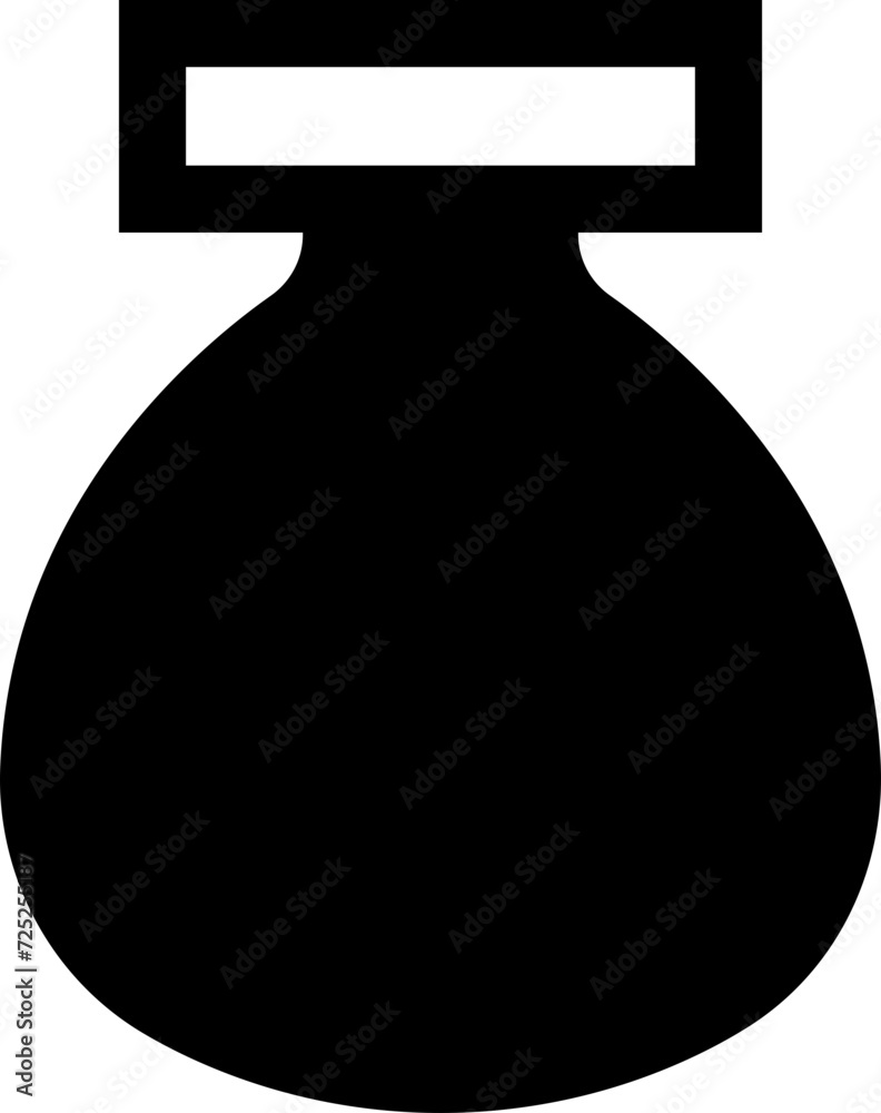 Fototapeta premium Medal template icon vector. Award shape illustration sign in trendy Fill style. Winner or victory badge medal. Medal laser cutting symbol or logo isolated on transparent background.