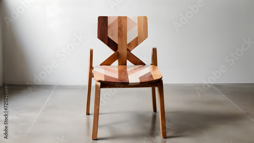 wooden chair geometric