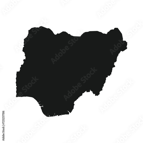 Nigeria map icon vector