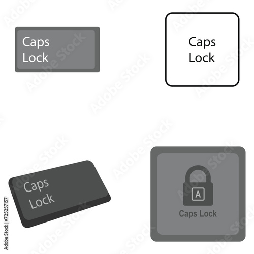 caps lock icon vector