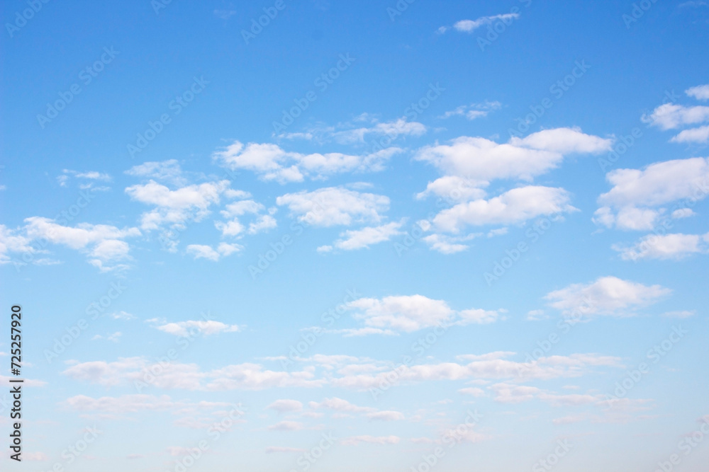 Blank sky surface with small clouds