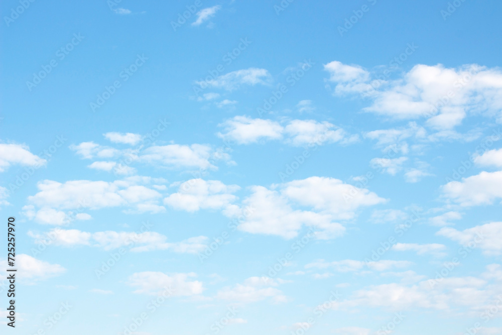 Blank sky surface with small clouds