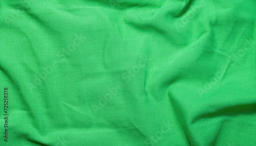 green crumpled fabric texture background