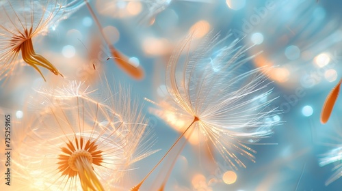 background context of dandelion seeds