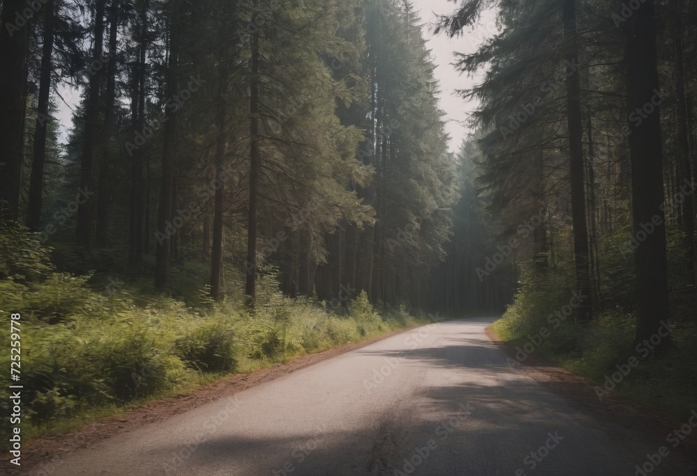 Fototapeta premium Beautiful tree lined road in the Tunnel of Trees on a drive through Emmet County from Harbor Springs