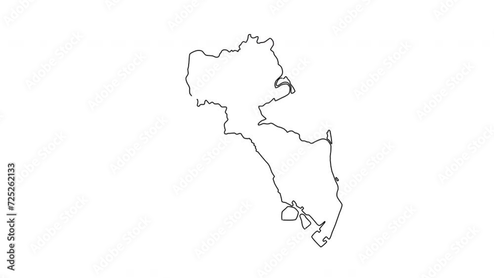 Sketch map of Nishinomiya in Japan Sketch map of Nishinomiya in Japan