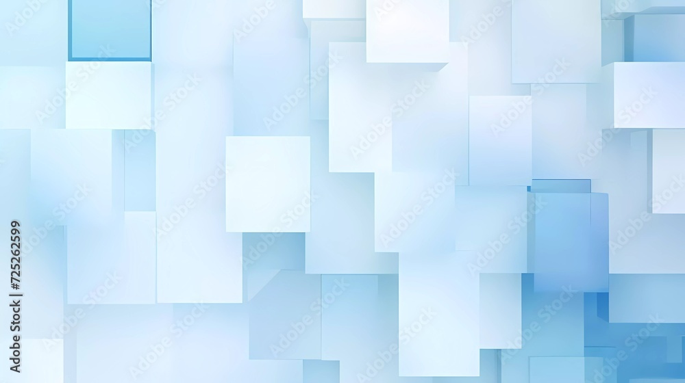 Abstract white and light blue background, Geometric pattern. generative ai