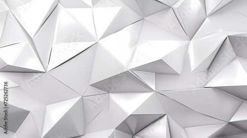 Abstract white and silver background, Geometric pattern. generative ai