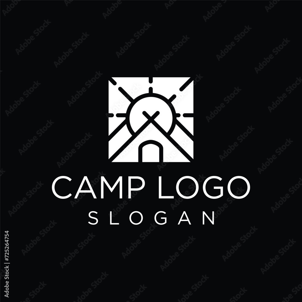 Camping badge logo design vector illustration Camping badge logo design vector illustration