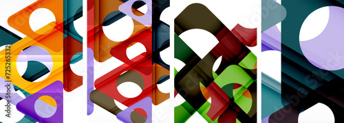 Abstract background set, showcasing a dynamic interplay of triangles. Fusion of modern design and geometric allure
