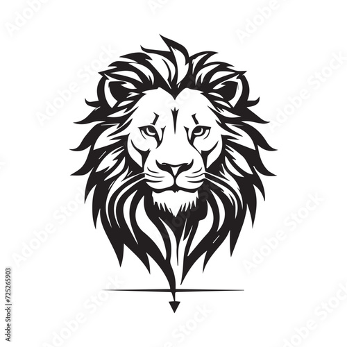 A minimalist  logo featuring a sleek and stylized lion head against a white background awesome  professional  vector logo  simple
