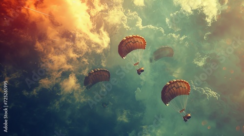 skydiving parachutes