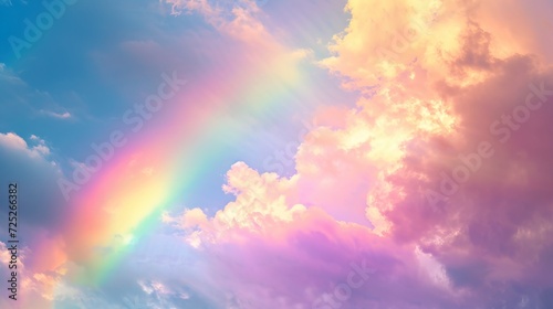 Sky and rainbow background 