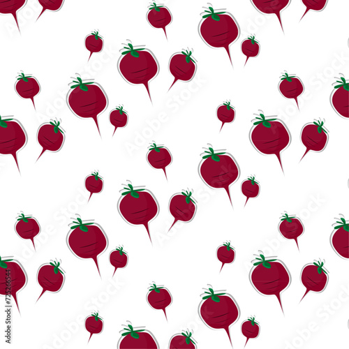 seamless pattern with beetroot vector