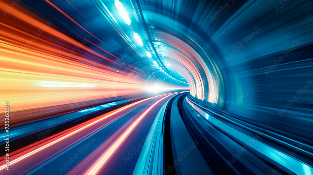 Capturing the Energetic Flow: Abstract Speed Motion in a Hi-Fi Style Tunnel Exploration. Generative AI Capturing the Energetic Flow: Abstract Speed Motion in a Hi-Fi Style Tunnel Exploration. Generative AI