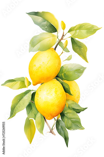 Lemon fruit, Lush Lemon, Leafy Lemon