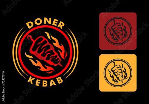 Doner kebab logo,label templates.for restaurants 
