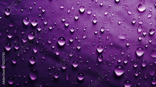 Purple Rain Background, Rainy Day Window Glass Wallpaper, Color Abstract Weather Backdrop, Dripping Liquid, Water Droplets