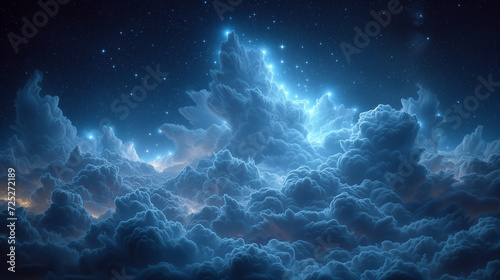 雲の上から眺める星空
