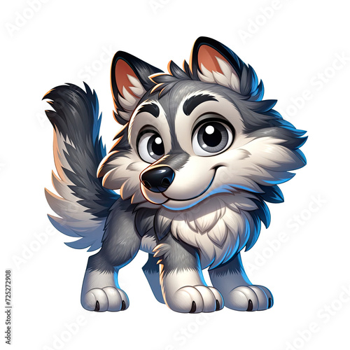 Cute Baby Wolf Clipart. Delightful Cartoon Baby Wolf