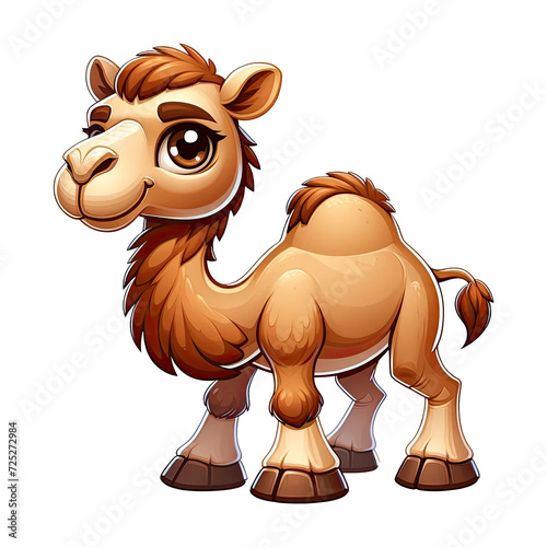 Smiling Camel Character Clipart. Cute Camel Cartoon