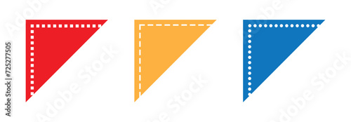 corner label banner on white background