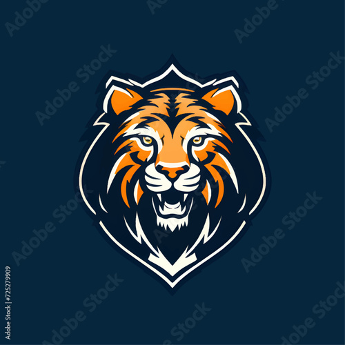 tiger logo design in 3 color