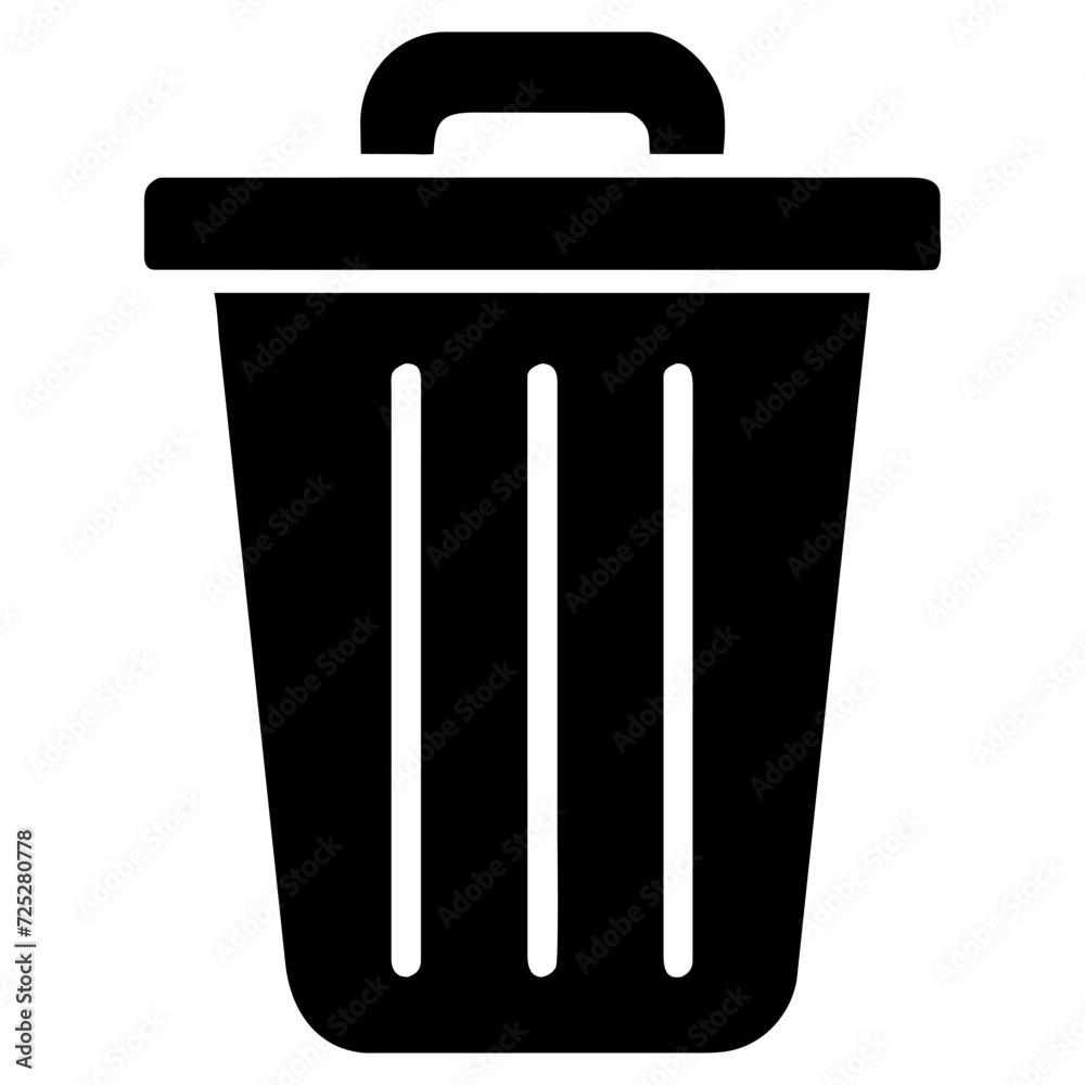 trash bin icon in trendy flat style, vector icon trash bin icon in trendy flat style, vector icon