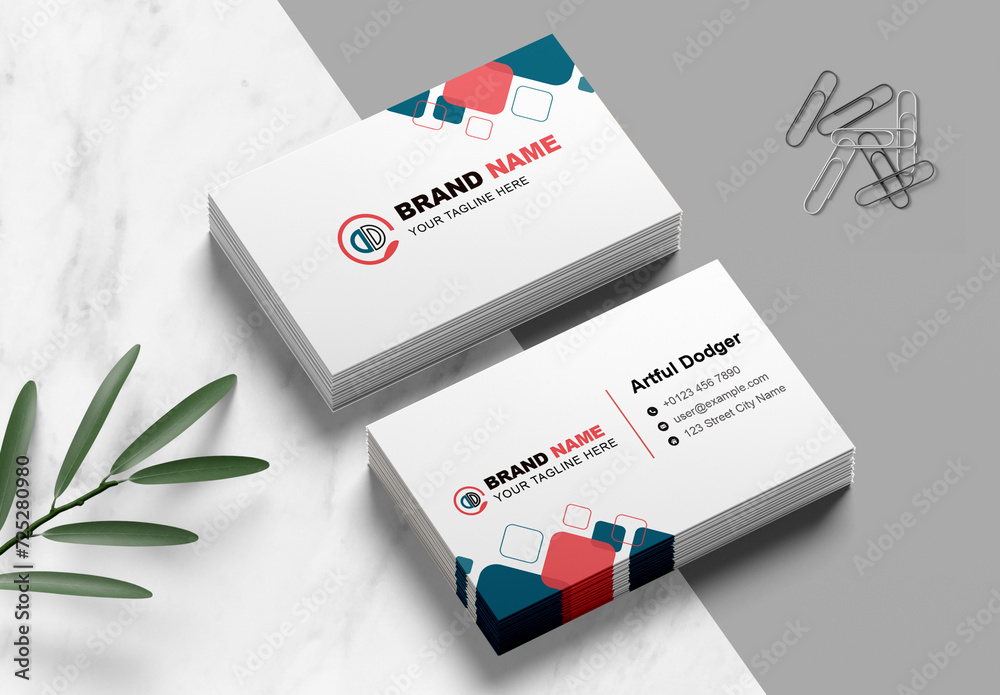 Lead Card Design Business Card Layout Stock Template | Adobe Stock