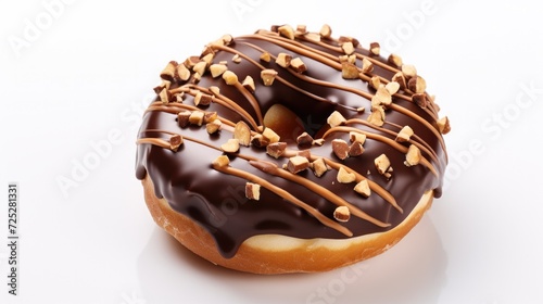 Delicious donut on the white background