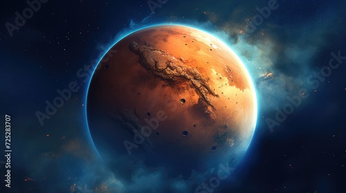 Planet Mars illustration