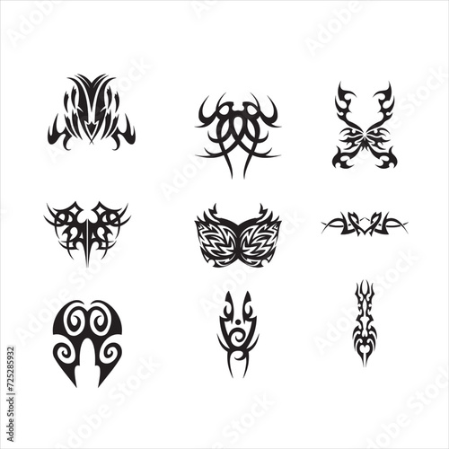 tribal tattoo set