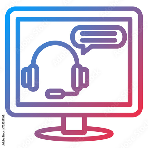 Online Counseling Icon Style