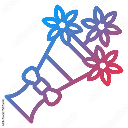 Flower Bouquet Icon Style